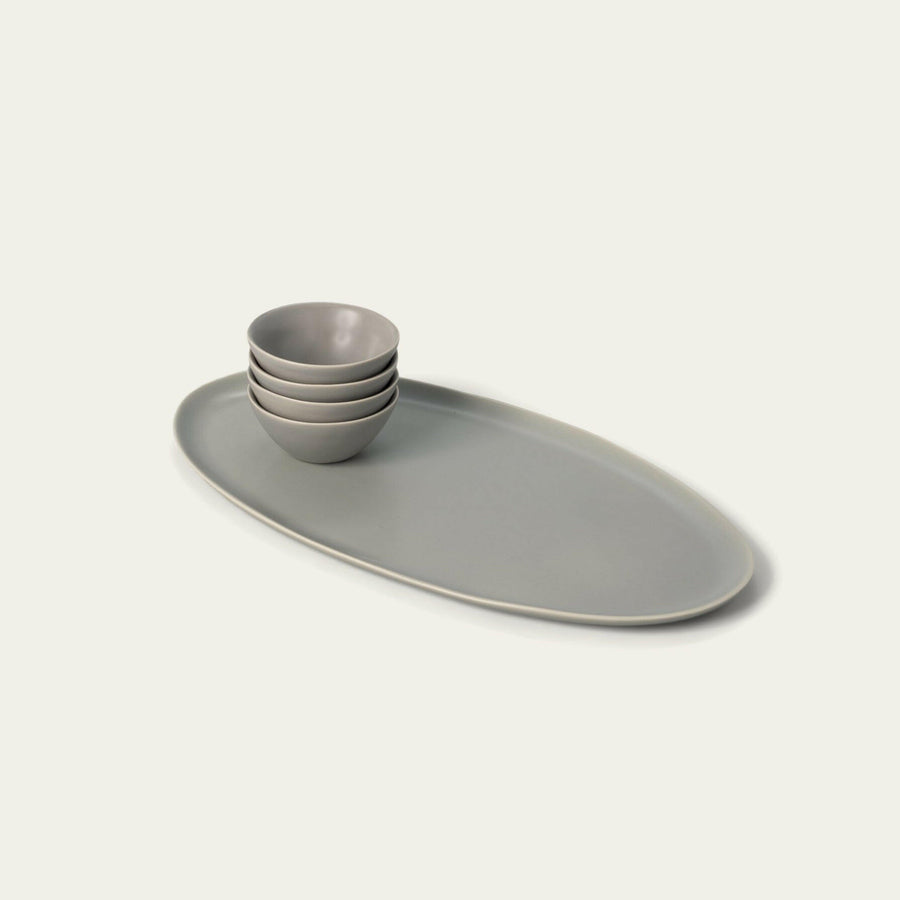 Elegant serving platter showcasing an exquisite arrangement for formal dining occasions, enhancing culinary presentation.